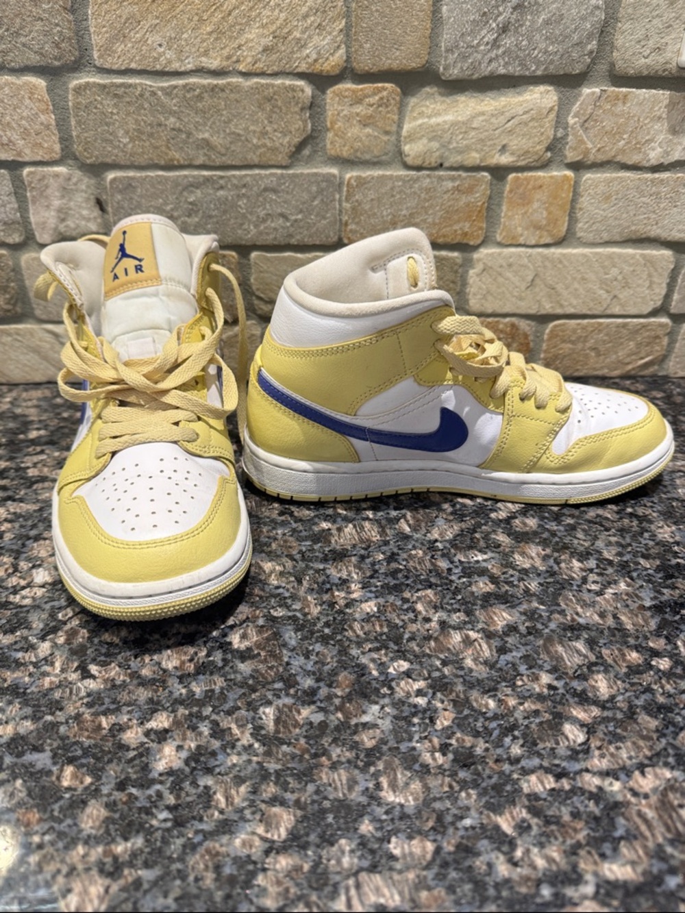 Jordan Kids Mid-Top Sneakers - Yellow & Blue